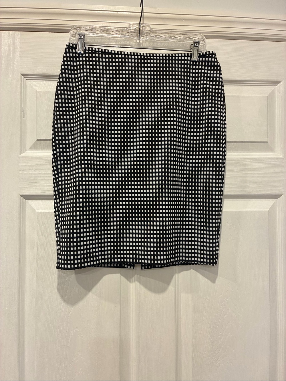 Express Black and White Gingham Pencil Skirt